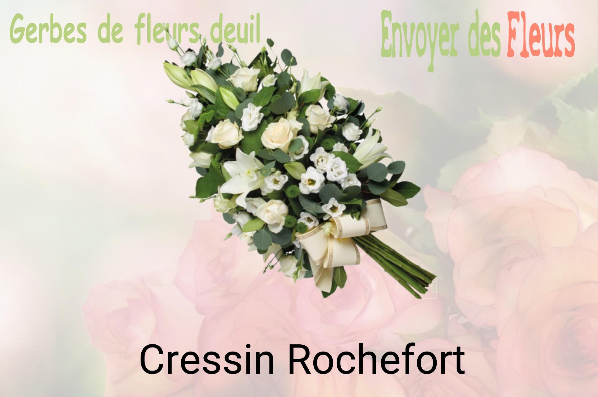 Gerbe de fleurs de deuil livrée à Cressin-Rochefort